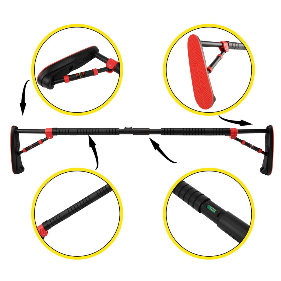Турнік розсувний Elite Cornix XR-0292 Black/Red, розмір 130 х 170 см