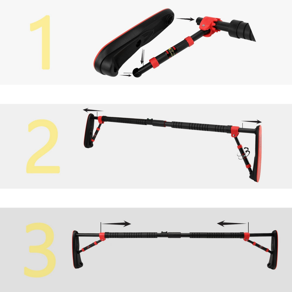Турнік розсувний Elite Cornix XR-0292 Black/Red, розмір 130 х 170 см