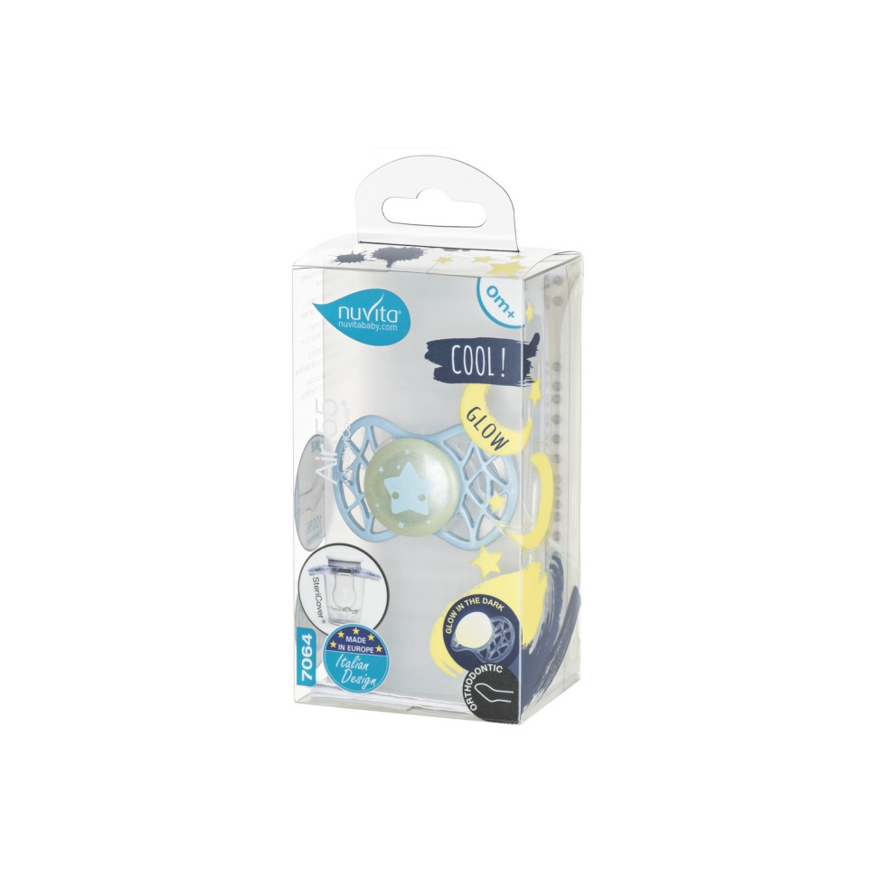 Пустышка Nuvita 7064 Air55 Cool ортодонтическая 0m+ 