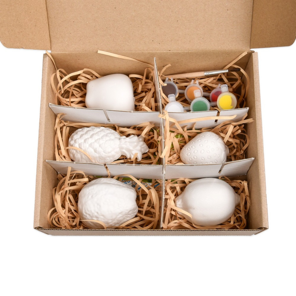 Набор для творчества Гипсовые раскраски: раскрась фрукты Strateg 30989