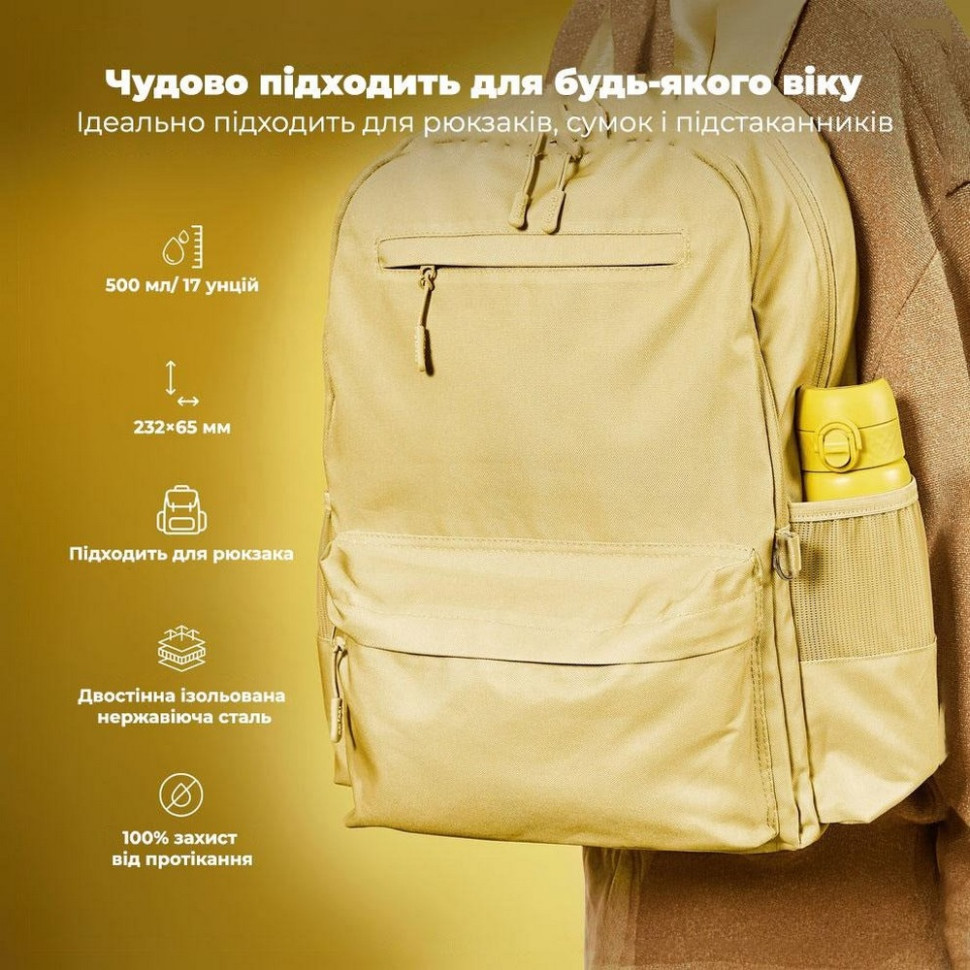 Пляшка для води вакуумна Vacuum Insulated ION8 I8TS500YEL 500 мл, Yellow