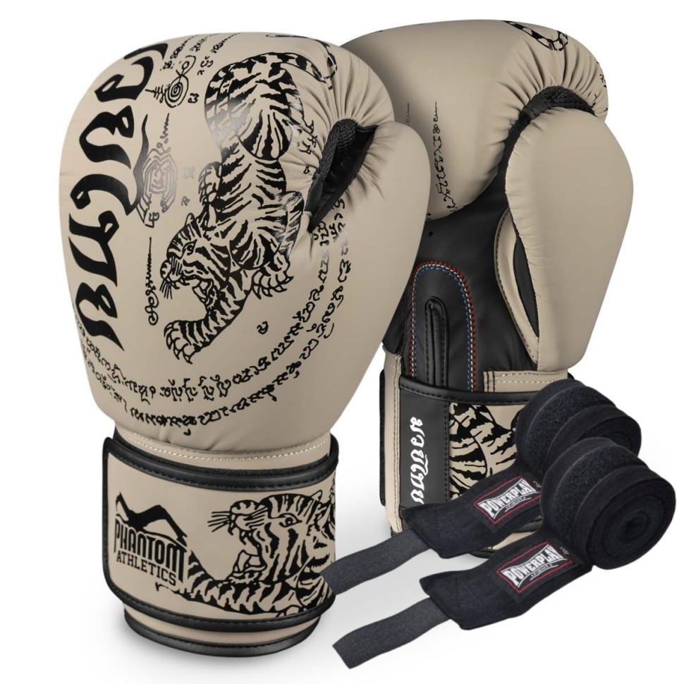 Боксерські рукавиці Muay Thai Phantom PHBG2613-14 Sand 14 унцій (Бинти в подарунок)