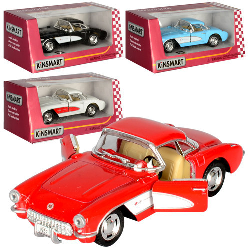 Машинка Chevrolet Corvette 1957 Kinsmart KT5316W інерційна, 1:34