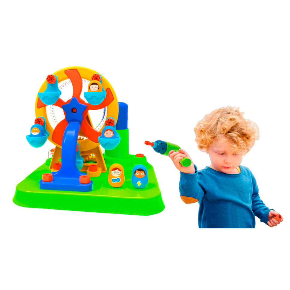 Детский конструктор Колесо обозрения Edu-Toys JS025 с инструментами
