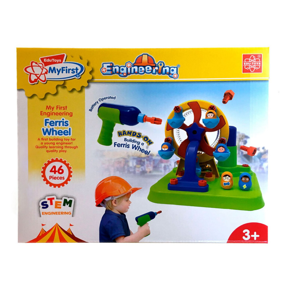 Детский конструктор Колесо обозрения Edu-Toys JS025 с инструментами