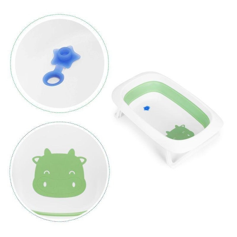 Детская ванночка для купания CARE Ecotoys HA-B31 GREEN раскладная
