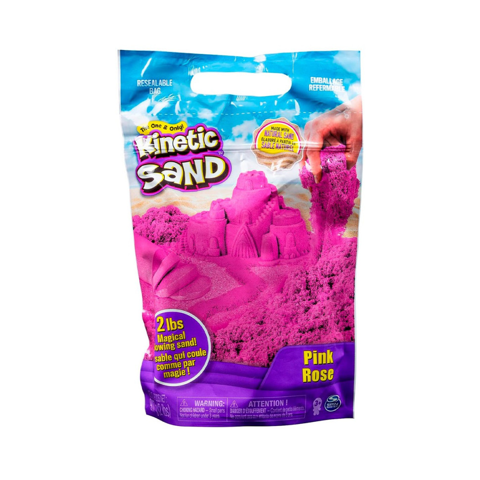 Песок для детского творчества «COLOUR» Kinetic Sand 71453Pi, розовый 907 г
