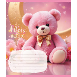 Тетрадь ученическая "Тедди" Leader 012-500363K-4 в клеточку, 12 листов