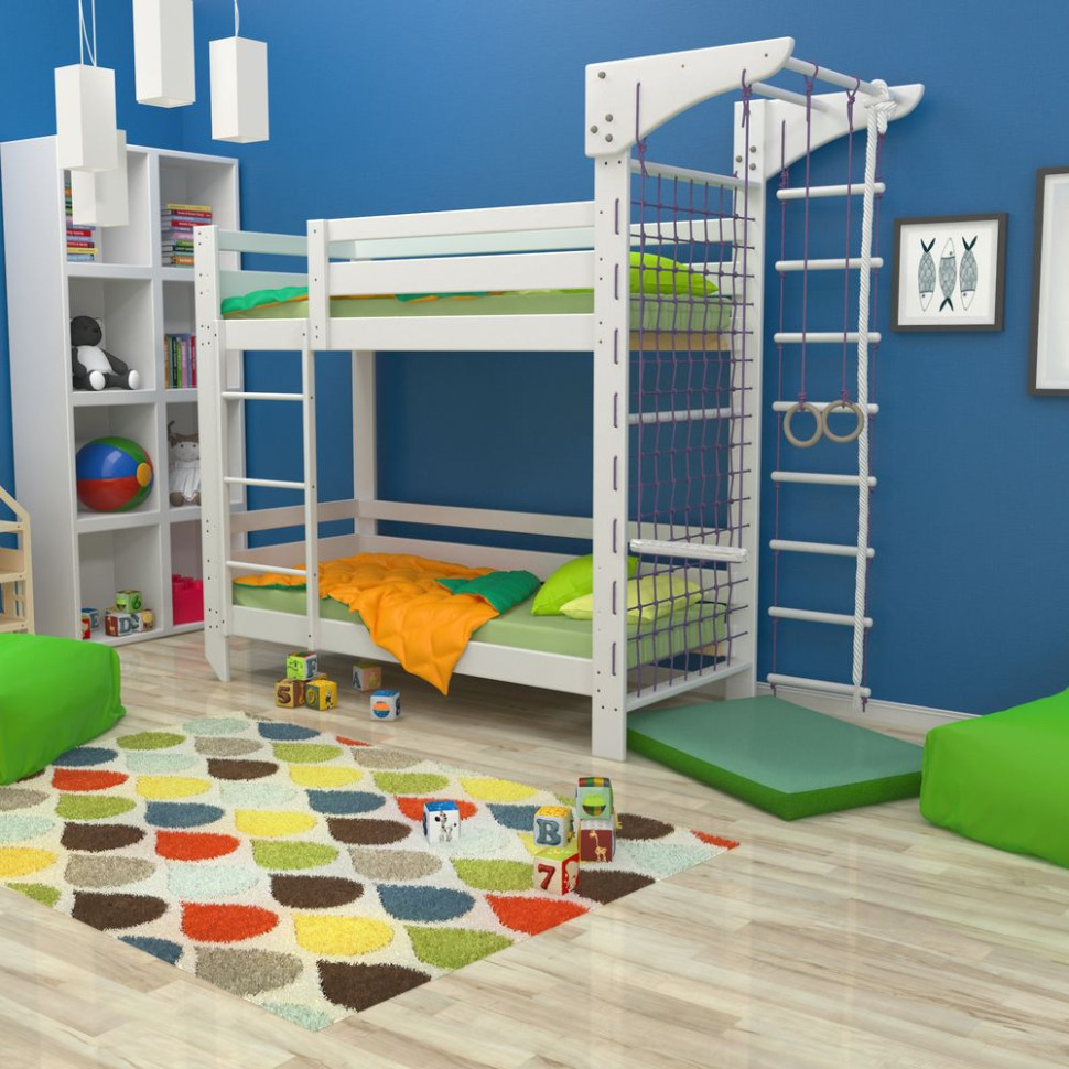 Двоярусне спортивне ліжко SportBaby babyson 7, 80x190см