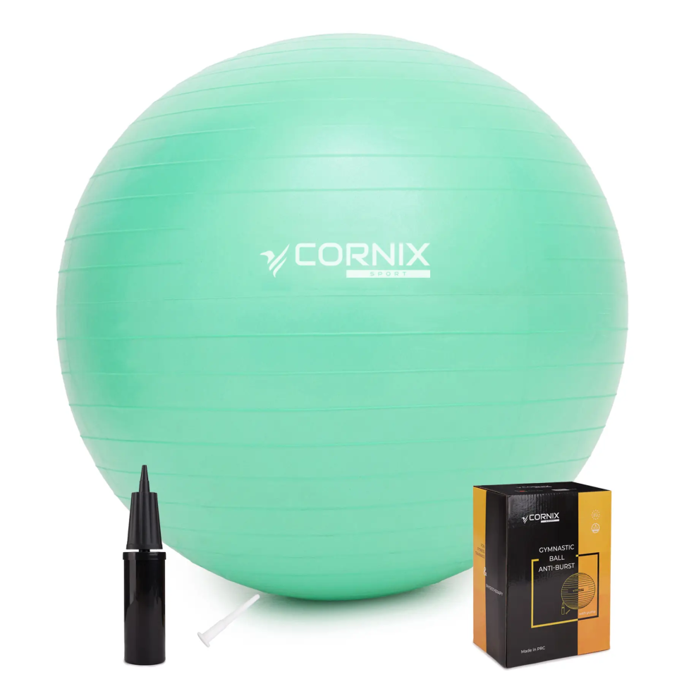 М'яч для фітнесу Anti-Burst Cornix XR-0363 м'ятний 55 см