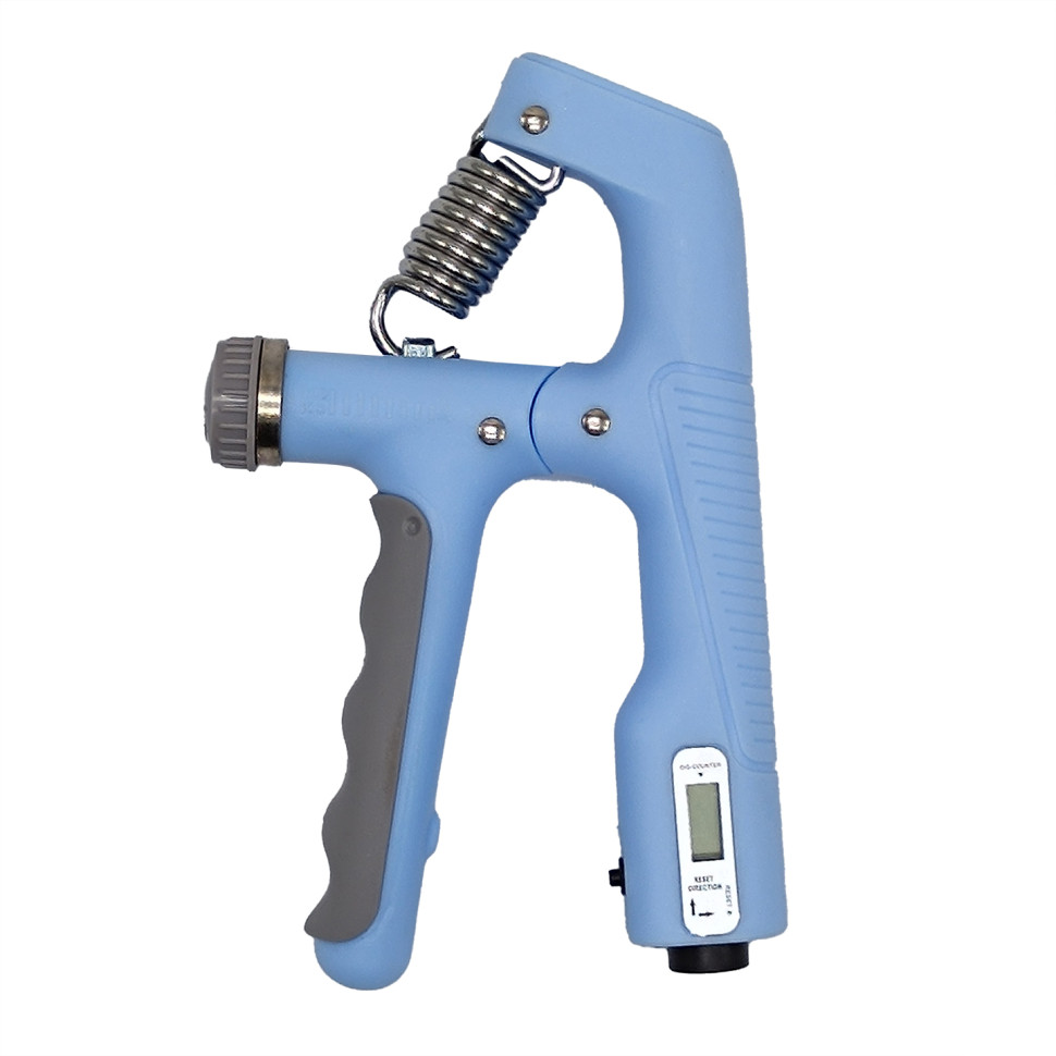 Эспандер кистевой с регулируемой нагрузкой и счетчиком Bambi MS 4219(Light-Blue) 10-100 кг