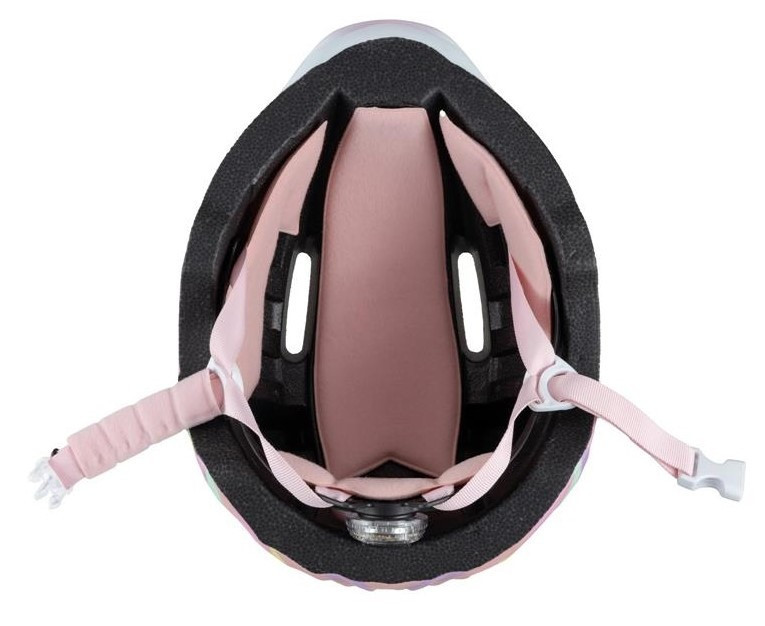 Детский защитный шлем FANTASY GLOBBER 605-110 белый единорог, с фонариком, S/M 49-55см