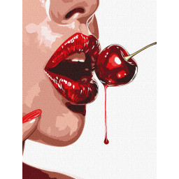 Картина по номерам "Сладкая вишня" Идейка KHO8460, 30х40 см