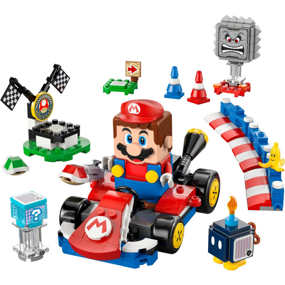 Конструктор Super Mario Mario Kart – Interactive LEGO 72043, 278 деталей
