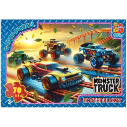 Пазл дитячий "Монстер траки" G-Toys MT184, 70 елементів