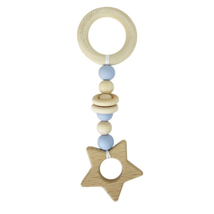 Гризунок дерев'яний Mega Zayka MGZ-0410(Blue) Зірка