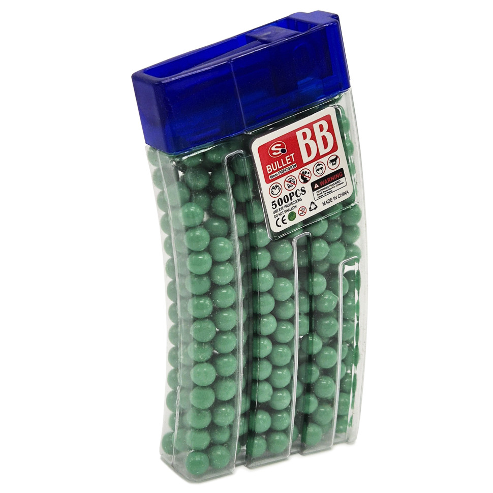 Пульки для детского оружия Bambi TD2023133(Green) пластик 6 мм, 500 шт