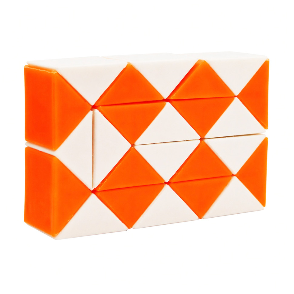 Головоломка Змійка Рубіка Bambi IGR67(Orange) маленька 3,5x5,5 см, двокольорова