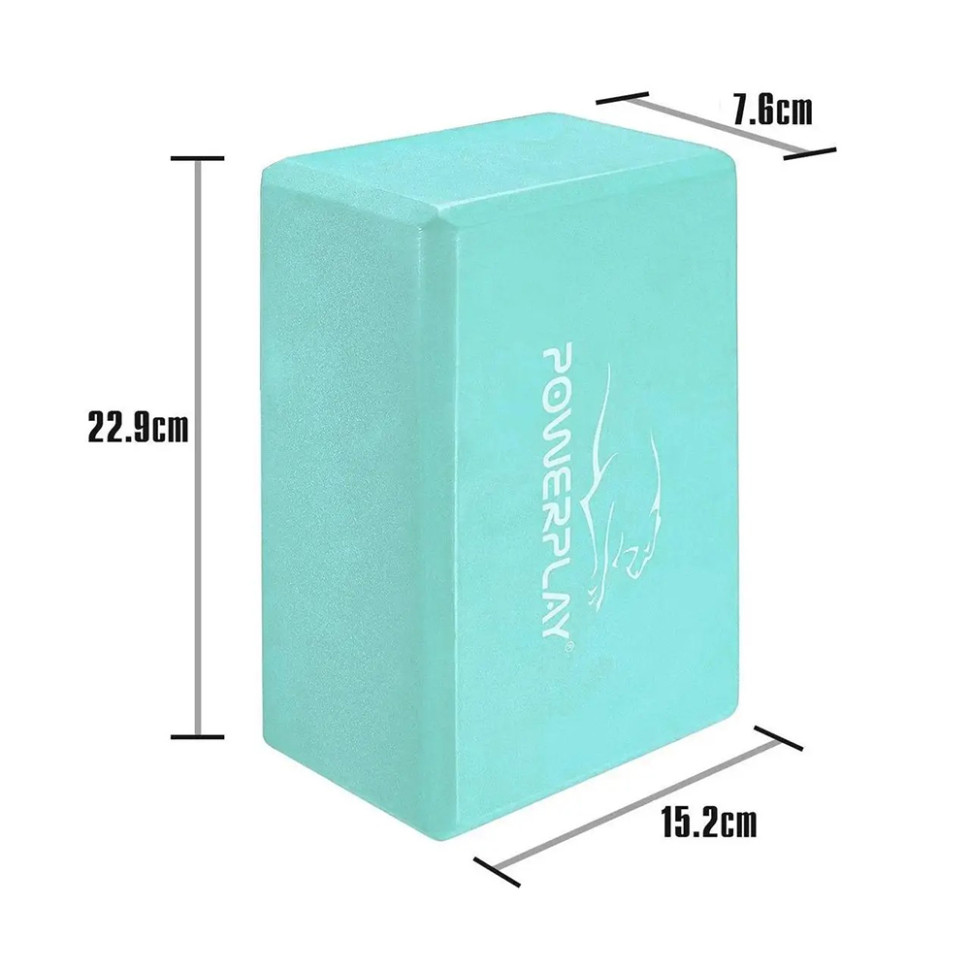 Блок для йоги PowerPlay PP_4006_Mint_Yoga_Brick, Мятный