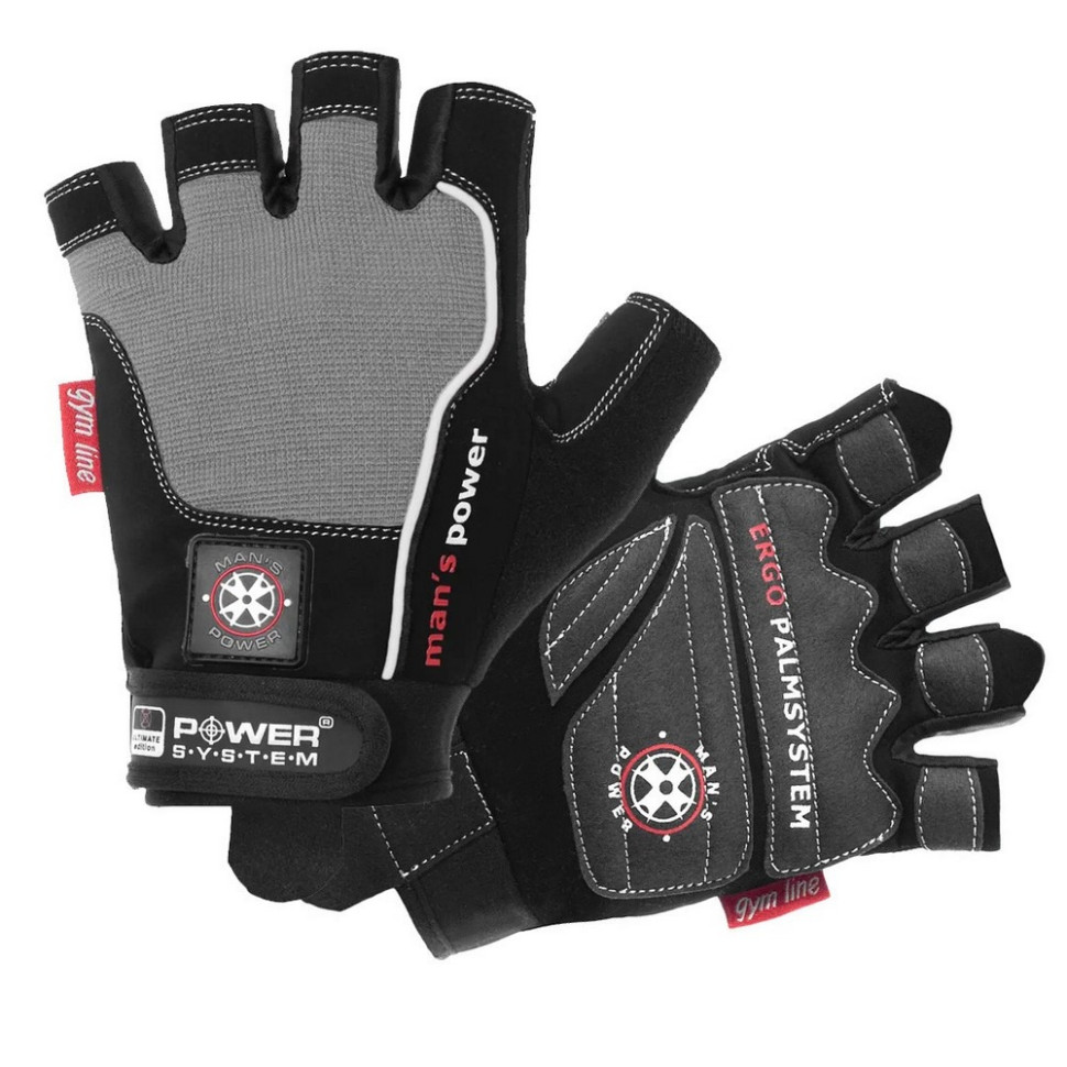 Рукавички для фітнесу Man's Power Power System PS-2580_XL_Black-grey, XL 24 см