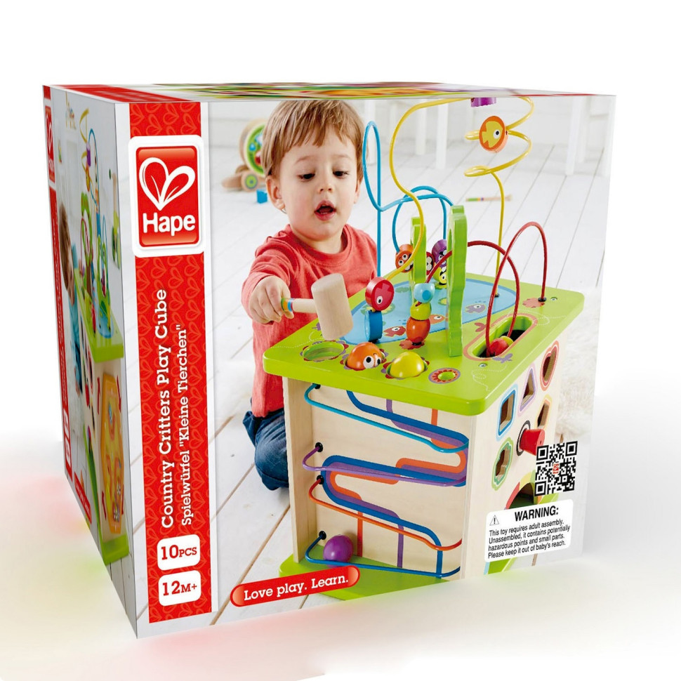 Дитячий розвиваючий Куб для гри Hape E1810 із пальчиковим лабіринтом