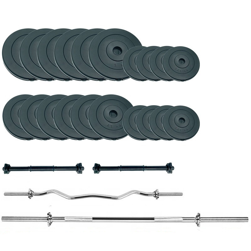 Набір штанг + гантелі Gym Set 2 Rock Pro Newt NE-PL-SET2-70, 70 кг