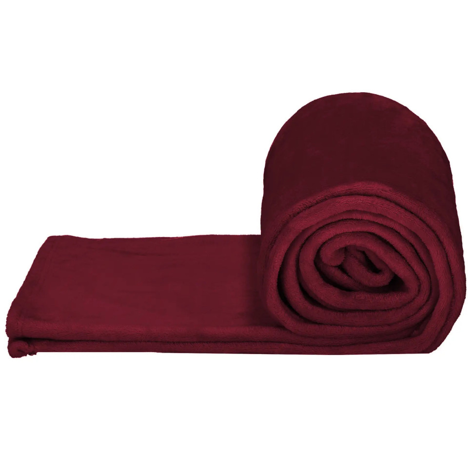 Плед-покрывало Luxurious Blanket Springos HA7212 темно-красный 200x220 см