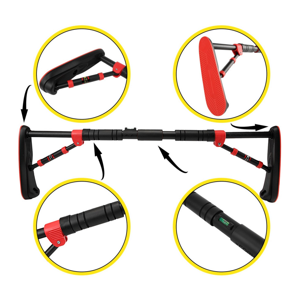 Турнік розсувний Elite Cornix XR-0289 Black/Red, розмір 65 х 90 см 