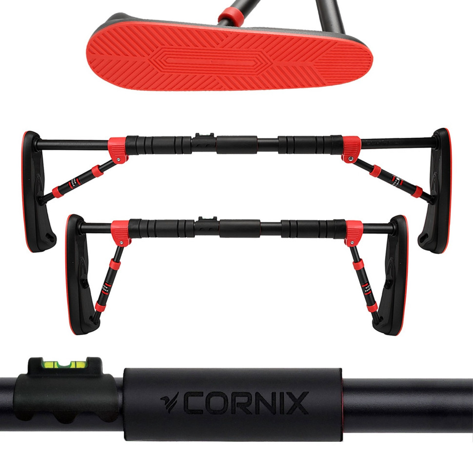 Турнік розсувний Elite Cornix XR-0289 Black/Red, розмір 65 х 90 см 