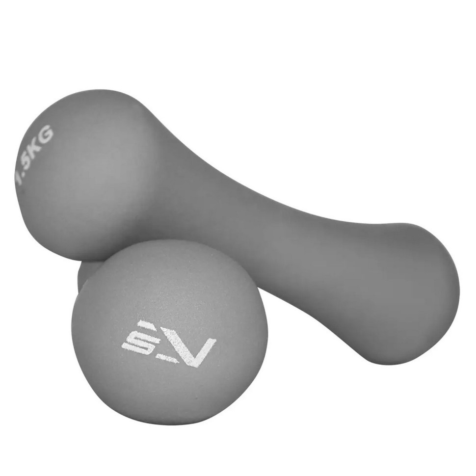 Гантели виниловые SportVida SV-HK0030, 2 x 1.5 кг 