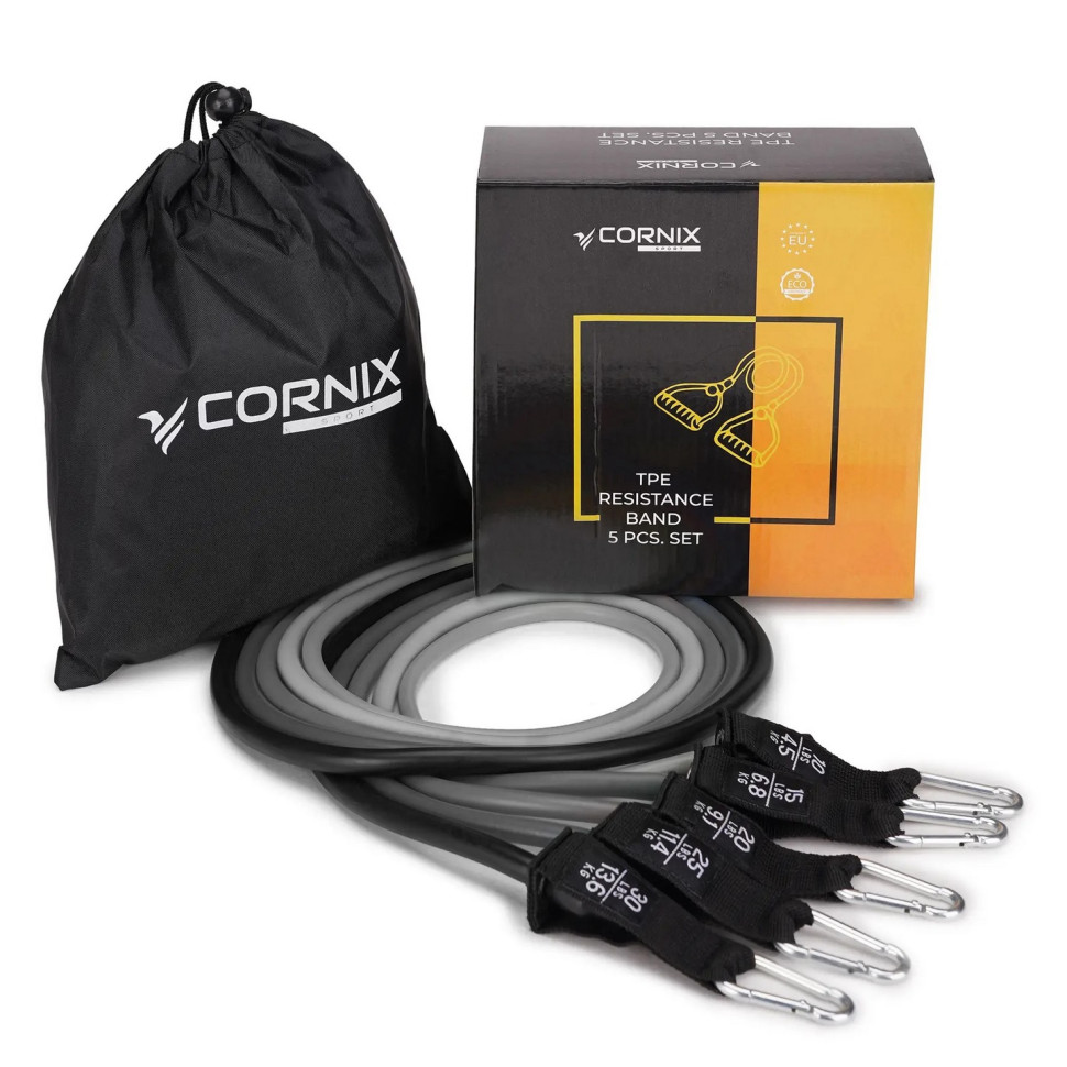 Набор трубчатых эспандеров Cornix XR-0257, 5 шт 4.5-13.6 кг