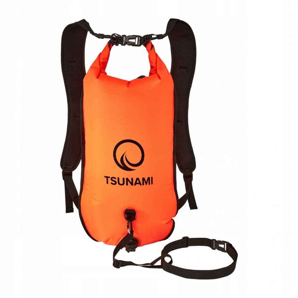 Буй для плавания 3 в 1 Pro TSUNAMI P-5907739314048 надувной, Orange 35 л