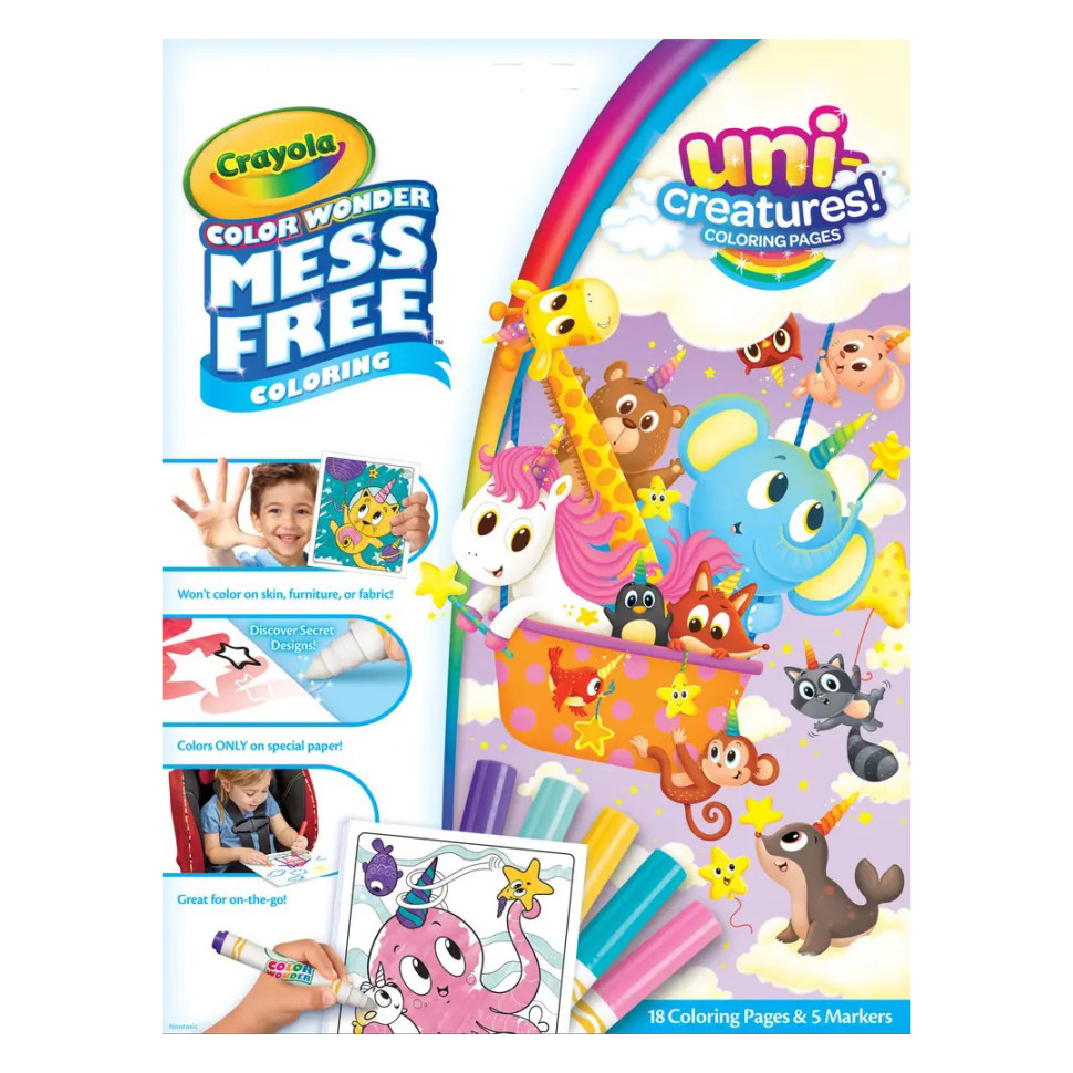Дитяча розмальовка Color Wonder Єдинорогі створіння Crayola 919069.018, 18 сторінок