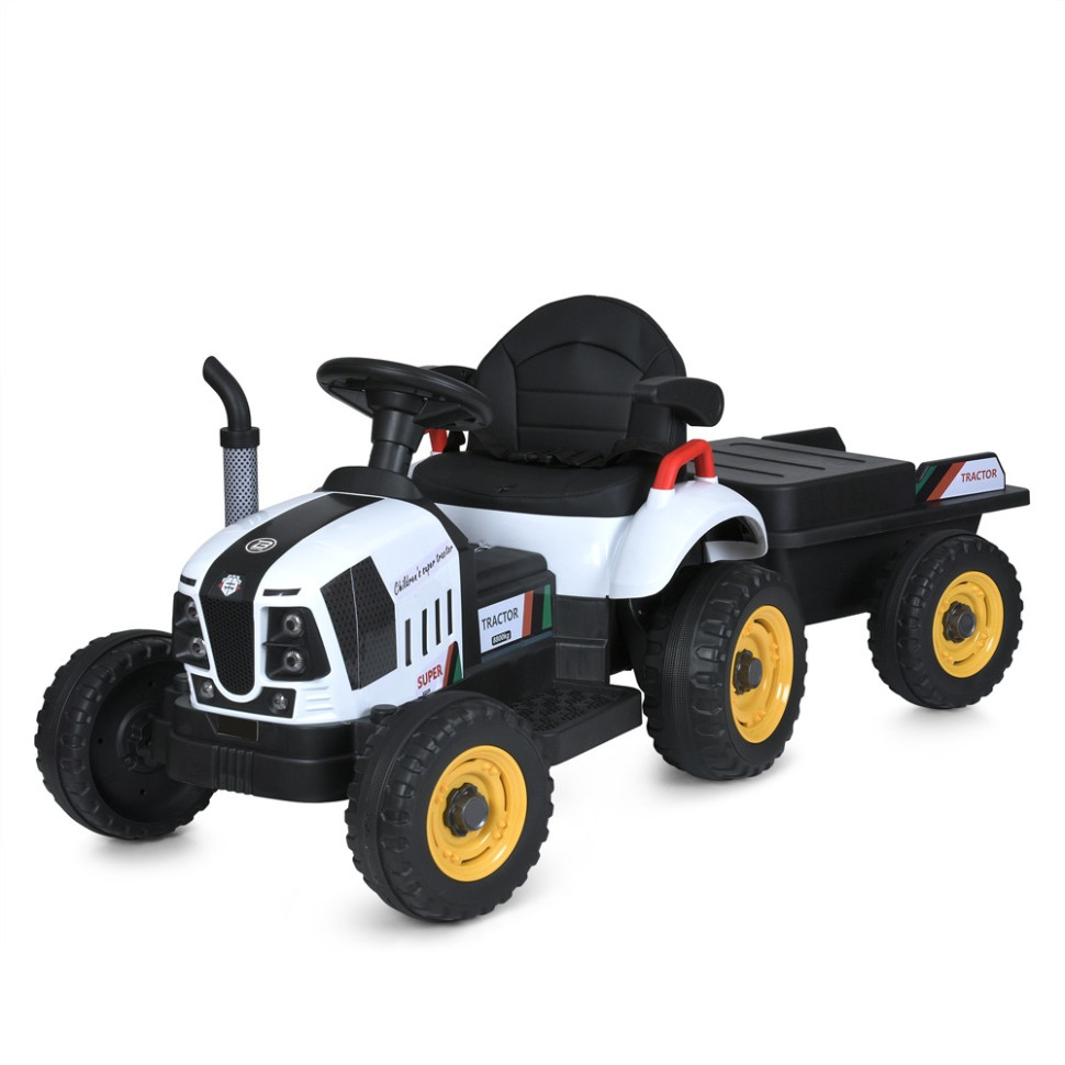 Детский электромобиль Трактор Bambi Racer M 6028EBLR-1 белый
