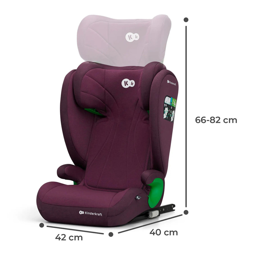 Автокрісло Junior Fix 2 i-Size Kinderkraft KCJUFI20RED0000 Cherry Pearl 