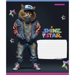 Тетрадь ученическая "Dance star" Школярик 018-3276K-1 в клетку, 18 листов