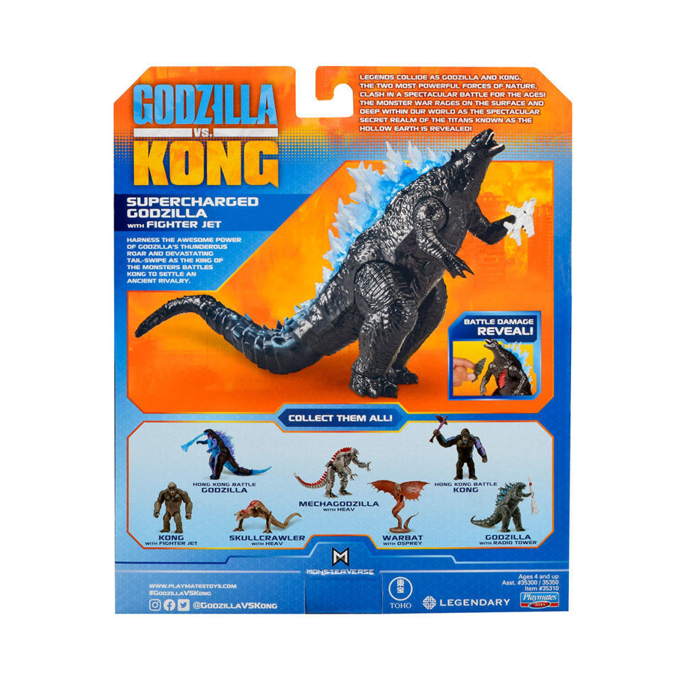 Ігрова фігурка GODZILLA VS. KONG 35310 ГОДЗИЛА з суперенергією і з винищувачем