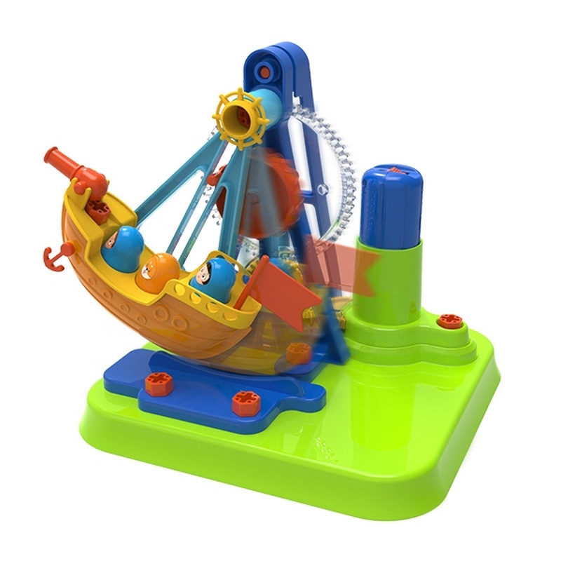 Детский конструктор Пиратский корабль Edu-Toys JS026 с инструментами 
