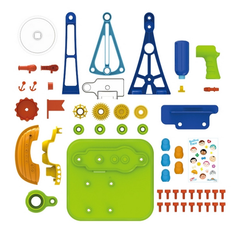 Детский конструктор Пиратский корабль Edu-Toys JS026 с инструментами 