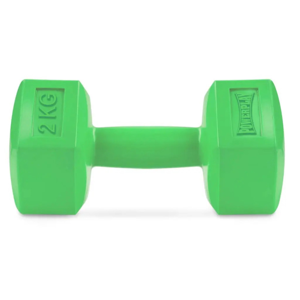 Гантели композитные Hercules PowerPlay PP_4124_2kg_2in 2*2 кг Зеленые пара - 2 шт