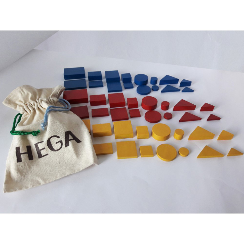 Набір для вивчення кольорів і форм для сенсорних еталонів HEGA 185HG з посібником