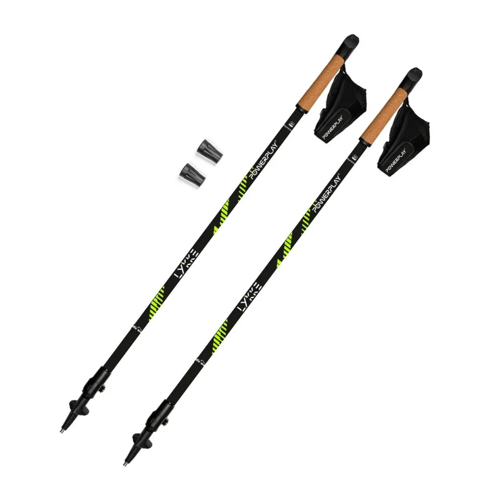 Палки для ходьбы Lykke PowerPlay PP_9104_LYKKE 80-135 см, черно-зеленый (пара)