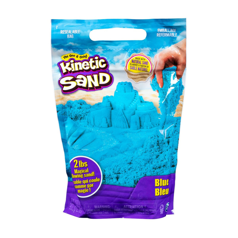 Песок для детского творчества «COLOUR» Kinetic Sand 71453B, синий, 907 г