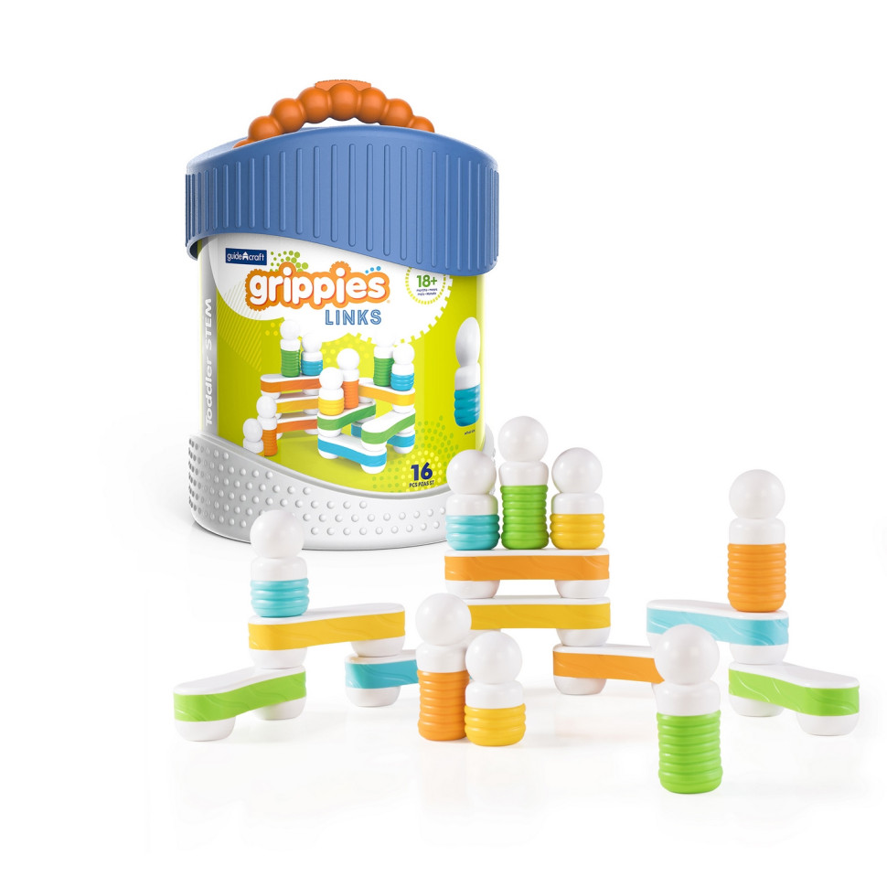 Магнітний конструктор Grippies Links Guidecraft G8317, 16 деталей