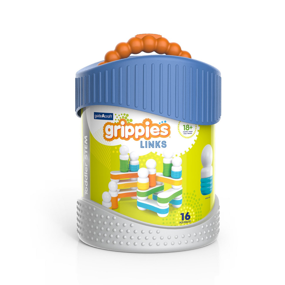 Магнітний конструктор Grippies Links Guidecraft G8317, 16 деталей