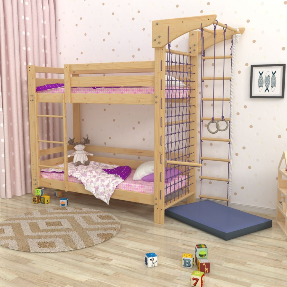 Двоярусне спортивне ліжко SportBaby babyson 8, 80x190см