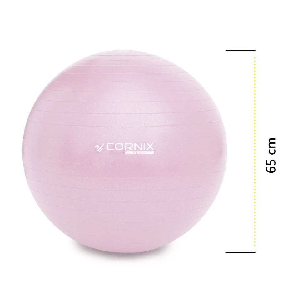 М'яч для фітнесу Anti-Burst Cornix XR-0364 рожевий 55 см