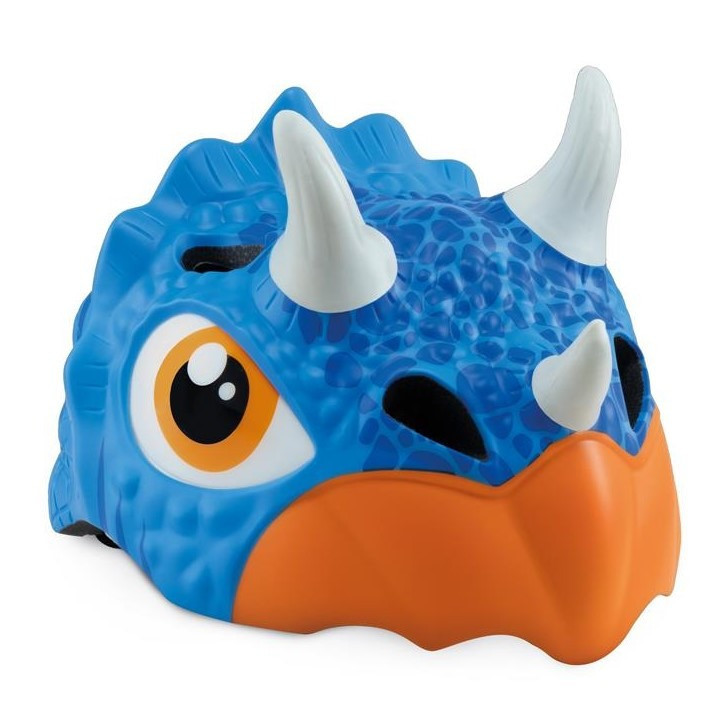 Детский защитный шлем FANTASY GLOBBER 605-100 трицератоп, с фонариком, S/M 49-55см