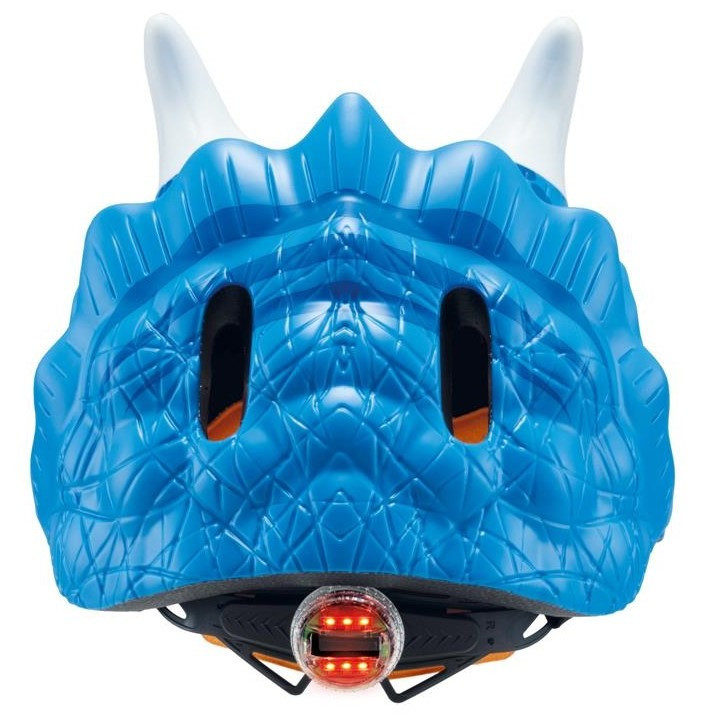 Детский защитный шлем FANTASY GLOBBER 605-100 трицератоп, с фонариком, S/M 49-55см