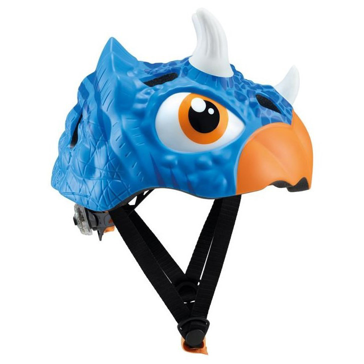 Детский защитный шлем FANTASY GLOBBER 605-100 трицератоп, с фонариком, S/M 49-55см